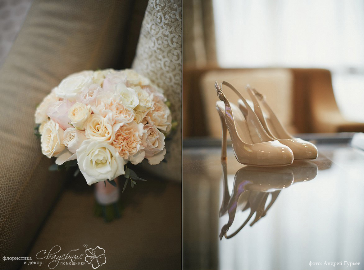 букет невесты из пионовидных роз кейра
